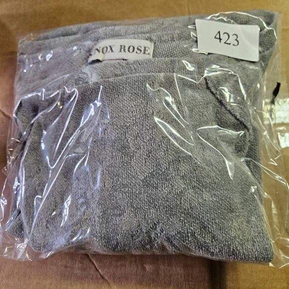 Know Rose Side Tie Sweater Gray Womens Size M - Picture 11 of 11